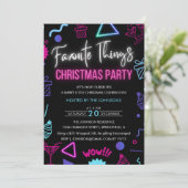 明るいネオンお気に入りのズクリスマスパーティー 招待状 (スタンド正面)