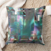 明るいネオンのカラフルに対するグラデーションの緑の層 クッション (ブランケット)