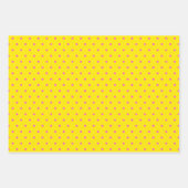 明るいネオンのストライプ太陽の光と点 ラッピングペーパーシート (正面3)