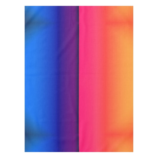 明るいネオンの抽象芸術の日の出 テーブルクロス (正面)