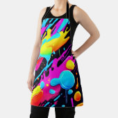 明るいネオンの抽象芸術作品 エプロン (インサイチュ)