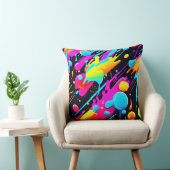 明るいネオンの抽象芸術作品 クッション (椅子)