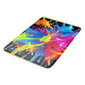 明るいネオンの抽象芸術・アート バスマット (アングル)