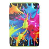 明るいネオンの抽象芸術・アート バスマット (正面縦)