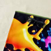 明るいネオンの抽象芸術・アート ビーチタオル (インサイチュ)