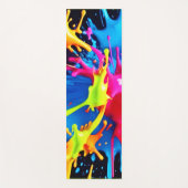 明るいネオンの抽象芸術・アート ヨガマット (正面)