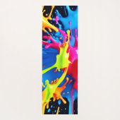 明るいネオンの抽象芸術・アート ヨガマット (裏面)