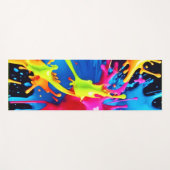 明るいネオンの抽象芸術・アート ヨガマット (正面(横))