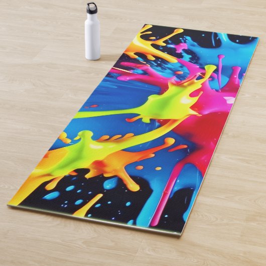 明るいネオンの抽象芸術・アート ヨガマット (インサイチュ)