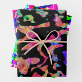 明るいネオンの気化抽象芸術芸術 ラッピングペーパーシート (インサイチュ)