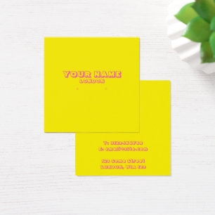 明るいネオンイエローとピンクのイヤリングホルダーカード