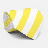 明るいネオンイエローとホワイトのストライプネクタイ ネクタイ (ロール)