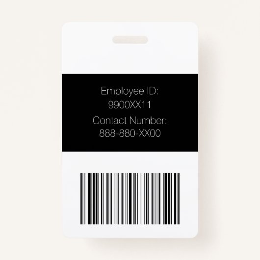 明るいネオンイエローカスタムフォトセキュリティガードID バッジ (裏面)