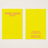 明るいネオンカラフルイヤリングディスプレイカード (正面&裏面)