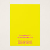 明るいネオンカラフルイヤリングディスプレイカード (裏面)