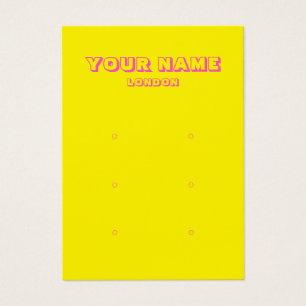 明るいネオンカラフルイヤリングディスプレイカード