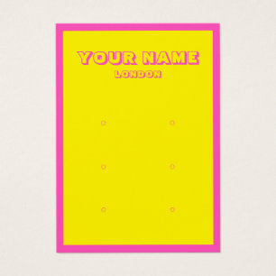 明るいネオンカラフルイヤリングディスプレイカード