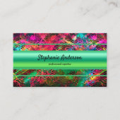 明るいネオンカラフルグリーン名刺 名刺 (正面)