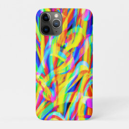 明るいネオンカラフルパターンアート iPhone 11 PROケース