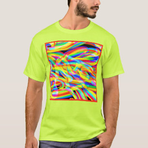 明るいネオンカラフルパターンアート Tシャツ