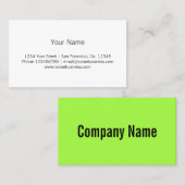 明るいネオングリーンカラービジネスカードテンプレート100 名刺 (正面/裏面)