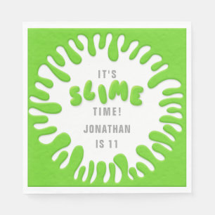 明るいネオングリーンスライムパーティー スタンダードランチョンナプキン