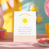 明るいネオンサンシャインストライプズベビーのためのサニーブックス エンクロージャーカード