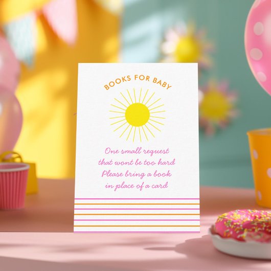 明るいネオンサンシャインストライプズベビーのためのサニーブックス エンクロージャーカード