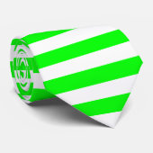 明るいネオンチャートルーズグリーンと白ストライプいネクタイ ネクタイ (ロール)