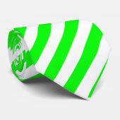 明るいネオンチャートルーズグリーンストライプネクタイ ネクタイ (ロール)