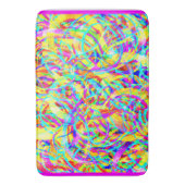 明るいネオンパターンプリント バスマット (正面縦)