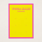 明るいネオンピンクとイエローイヤリングディスプレイカード (正面)