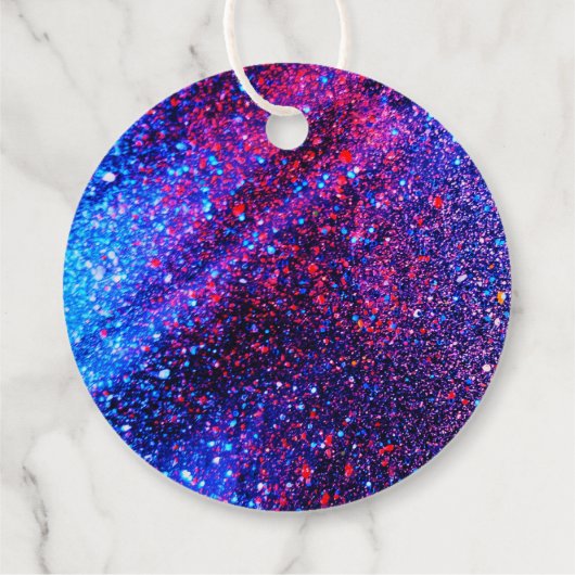 明るいネオンピンクグローディスコダンスパーティーありがとう フェイバータグ (裏面)