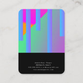 明るいネオン形状手作りイヤリングディスプレイカード コーリングカード (裏面)