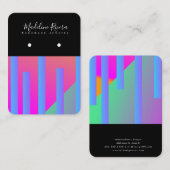 明るいネオン形状手作りイヤリングディスプレイカード コーリングカード (正面/裏面)