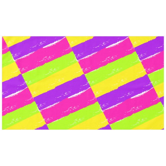 明るいネオン絵を描ブラシ | テーブルクロス (正面(横))