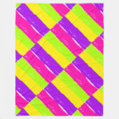 明るいネオン絵を描ブラシ | フリースブランケット (正面)