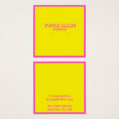 明るいネオン色のイヤリングホルダー、ディスプレイカード。 (正面&裏面)