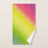 明るいネオン蛍光勾配レインボーグラデーションコール バスタオルセット (ハンドタオル)