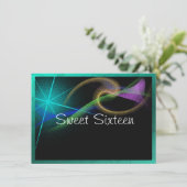 明るいネオン、輝く、Sweet sixteen招待状 招待状 (スタンド正面)