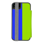 明るいネモダンオンブルー緑モノグラム INCIPIO iPhoneウォレットケース (フォリオ裏面)