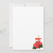 明るいハイビスカスの花の結婚式招待状 招待状 (裏面)