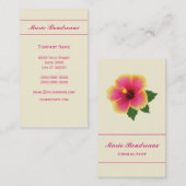 明るいハイビスカスの花 名刺 (正面/裏面)