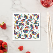 明るいハイビスカスパターン スタンダードカクテルナプキン (インサイチュ)