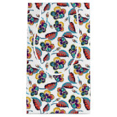 明るいハイビスカスパターン スモールペーパーバッグ (正面)