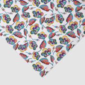 明るいハイビスカスパターン 薄葉紙 (詳細)