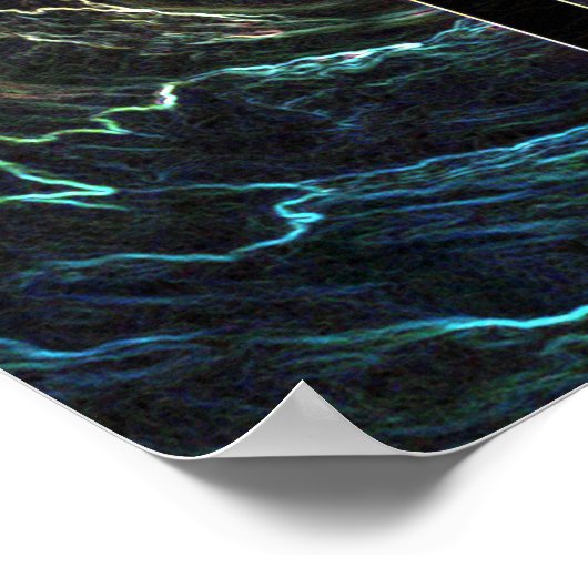 明るいハイライトの黒い十字 ポスター (角)