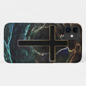 明るいハイライトの黒い十字 Case-Mate iPhoneケース (裏面(横))