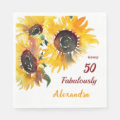 明るいハッピーひまわり水色素晴らしい50 スタンダードランチョンナプキン (正面)
