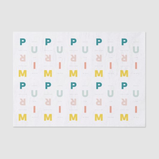 明るいハッピープリカラフルム 薄葉紙 (正面)